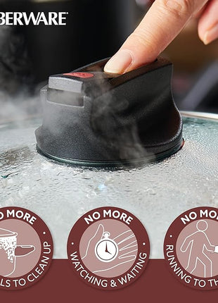 Farberware Smart Control Nonstick Cookware Pots and Pans Set, 14 Piece, Black