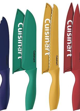 Cuisinart C55-12PCKSAM 12-Piece Ceramic Coated Stainless Steel Knives, Comes with 6-Blades and 6-Blade Guards, Color Coded to Reduce Risk of Cross Contamination, Jewel
