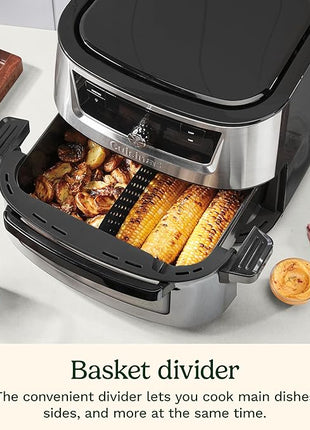 Cuisinart Air Fryer, 9-Quart Basket Stainless Steel Fryer Oven with 6 Presets to Roast, Bake, Broil, Air Fry, Dehydrate and Keep Warm, Dishwasher-Safe Parts, Quick & Easy Meals, AIRX-221, Black