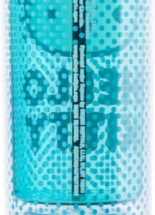 Silver Buffalo Sanrio Hello Kitty Blue Polka Dot Plastic Cold Cup with Rhinestones Lid and Straw, 20 Ounces