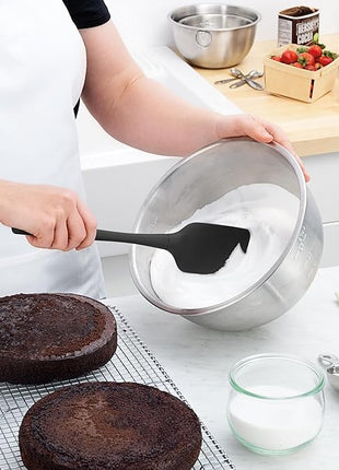 Tovolo Flex-Core All Silicone Spoonula, Tapered Edge, Ergonomic Handle, Heat Resistant