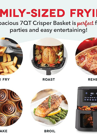 DASH 7qt Clear View Digital Air Fryer - Forged Iron