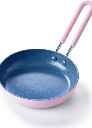 GreenPan Mini Healthy Ceramic Nonstick, 5" Round Egg Pan, PFAS-Free, Dishwasher Safe, Stay Cool Handle, Pink