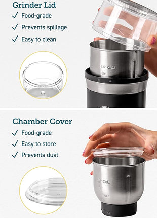 COSORI Coffee Espresso Grinder Electric, Food Grade Stainless Steel Blades, 12 Cups, Black