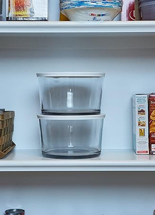 Anchor Hocking Glass Trifle Bowl with Lid, 104 oz Glass Salad Bowl with Plastic Lid