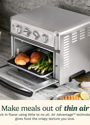 Cuisinart Air Fryer Toaster Oven with Grill, 1800W 8-1 Air Fryer Oven with Bake, Convection Bake, Grill, Broil and Warm Options, Large Capacity, 60-Minute Timer, TOA-70BKS, Black SS