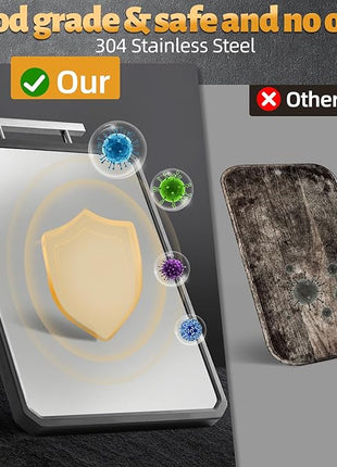 Titanium Cutting Board Double Sided for Kitchen,Large Chopping Board（16.42×11 In）Non-Slip Edge Garlic Grater Titanium and Food-Grade Wheat Straw PP, Kitchen Necessities for Home