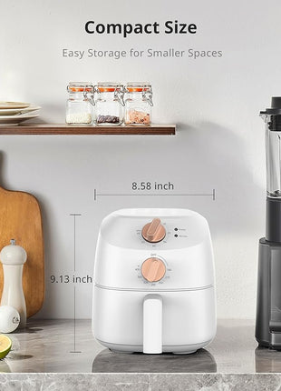 COMFEE' Compact 2.1 Quart Air Fryer with 12 Menu Options, Adjustable Timer & Temperature Control 180-400 degrees F, Dishwasher-Safe Nonstick Fry Basket