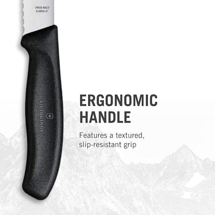 Victorinox Swiss Classic Kitchen Set - Includes Paring Knives, Carving Knife, Bread Knife & More - Premium Kitchen Accessories - Black Handles, 5-Piece Set