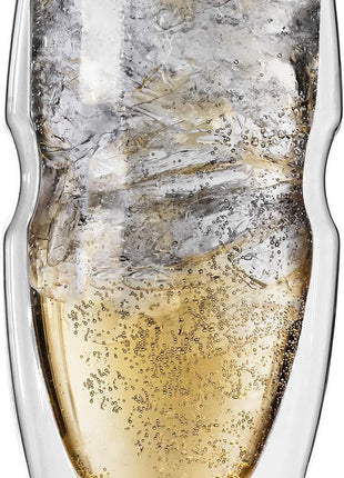 Ozeri Serafino Double Wall Insulated Beverage and Coffee Glasses, 12-Ounce, Set of 2