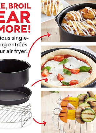 DASH DFAF450UP1 Air Fryer, Deluxe, Accessory Bundle