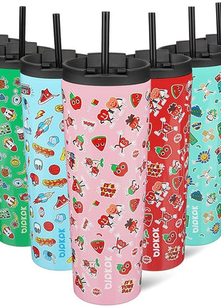 BJPKPK 30oz Stainless Steel Insulated Tumbler With lid And Straw Travel Coffee Thermal Tumblers Cup For Women And Men,Passionate Pink