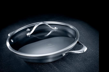 Calphalon Contemporary Hard-Anodized Aluminum Nonstick Cookware, Everyday Pan, 12-inch, Black