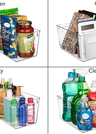 ClearSpace Clear Plastic Storage Bins – Perfect Kitchen Organization and Storage or Pantry Storage – Fridge Organizer, Pantry Organization and Clear Storage Bins, Cabinet Organizers