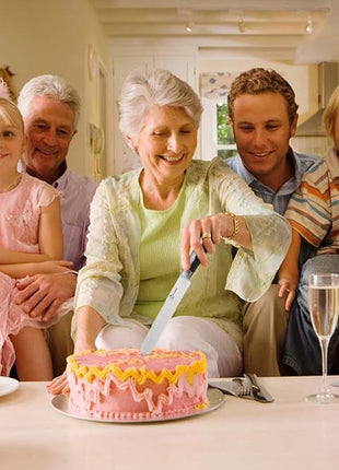 Cake Knife and Pie Server Set with Luxury Gift Box, Kitchen Essentials Cake Cutter Slicer-Serrated on Both Sides, For Right or Left Handed, Perfect Pie Gadgets, Kitchen Set and Server for Cakes & Pie