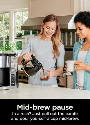Ninja 12-Cup Programmable Coffee Brewer, 2 Brew Styles, Adjustable Warm Plate, 60oz Water Reservoir, Delay Brew - Black/Stainless Steel