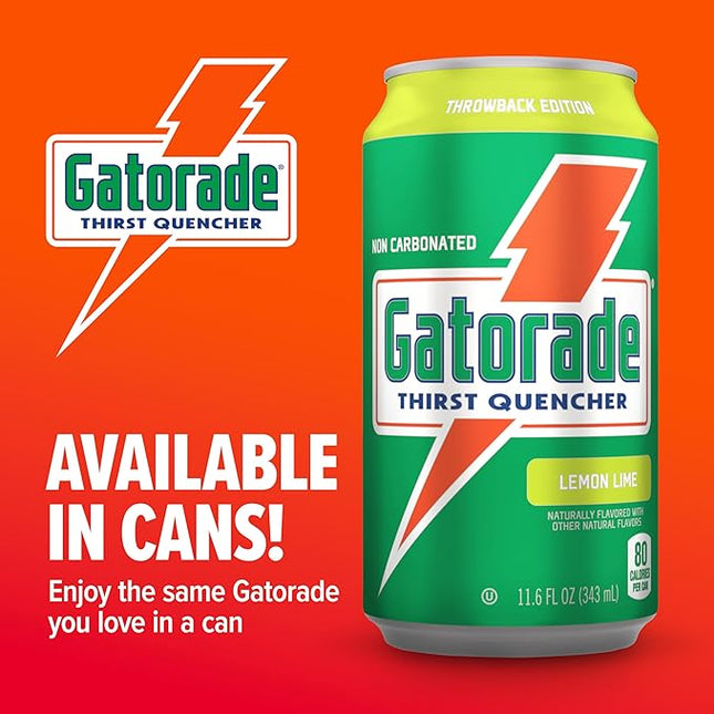 Gatorade Thirst Quencher, Lemon-Lime, 12 Fl Oz Cans, (Pack of 36)