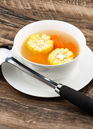 Brushed Stainless Steel Non-Slip Ergonomic Handle Ladle