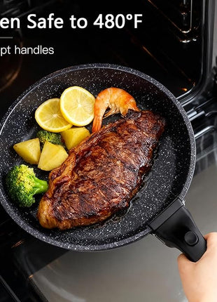 GiPP Ceramic Pots and Pans Set Non Stick, Nonstick Detachable Handle Cookware Sets, Healthy Non Toxic PFAS PFOA & PTFE Free, Dishwasher ＆Oven Safe, Induction Kitchen Pot and Pan, 15 Piece Grey