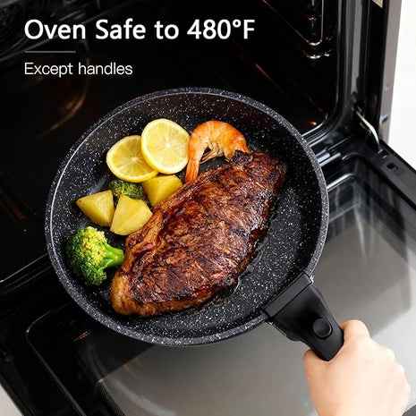 GiPP Ceramic Pots and Pans Set Non Stick, Nonstick Detachable Handle Cookware Sets, Healthy Non Toxic PFAS PFOA & PTFE Free, Dishwasher ＆Oven Safe, Induction Kitchen Pot and Pan, 15 Piece Grey