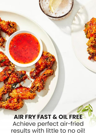 Chefman TurboFry 2-Quart Air Fryer, Dishwasher Safe Basket & Tray, Use Little to No Oil For Healthy Food, 60 Minute Timer, Fry Healthier Meals Fast, Heat And Power Indicator Light, Temp Control, Mint