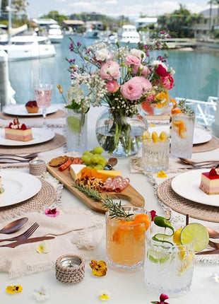 BELLAFORTE Tritan Plastic Whiskey Glasses Set of 4, 13oz Unbreakable Wine Glasses, Shatterproof Crystal Cut Drinking Glasses for Old Fashioned, Cocktails - BPA Free - Dishwasher Safe - Clear