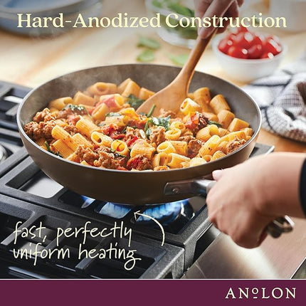 Anolon Advanced Home Hard-Anodized Nonstick Ultimate Pan/Saute Pan, 12-Inch (Bronze)