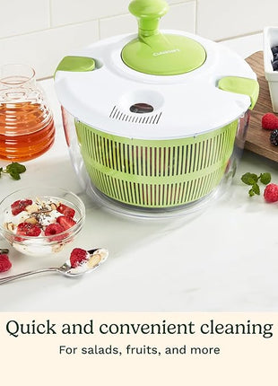 Cuisinart Salad Spinner- Wash, Spin & Dry Salad Greens, Fruits & Vegetables, 3qt, CTG-00-SSAS