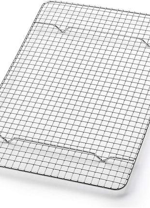 Spring Chef 8.5 x 12 Inch Stainless Steel Cooling Rack for Cooking and Baking - Oven Safe Cookie Cooling Rack - Fits Small Quarter Sheet Pan - Dishwasher Safe