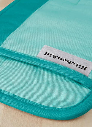 KitchenAid Beacon Two-Tone Non-Slip Pot Holder Set, Aqua Sky, 7"x10", 2 Piece