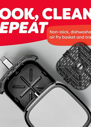 Instant Pot Vortex Plus 6QT XL Air Fryer, 6-in-1, Broils, Dehydrates, Crisps, Roasts, Reheats, Bakes for Quick Easy Meals, 100+ In-App Recipes, Dishwasher-Safe, from the Makers of Instant Pot, Black