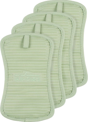 All-Clad Premium Pot Holder & Hot Pad: Heat Resistant to 500 Degrees - 100% Cotton, 10"x6.25" Hot Pad for Kitchen and Barbeque, 4-Pack, Fennel