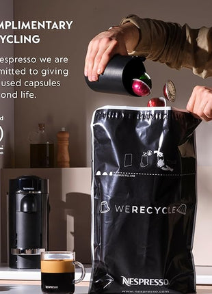 Nespresso Vertuo Next Deluxe Coffee and Espresso Maker, Pure Chrome with Aeroccino Milk Frother,1.1 liter, Black