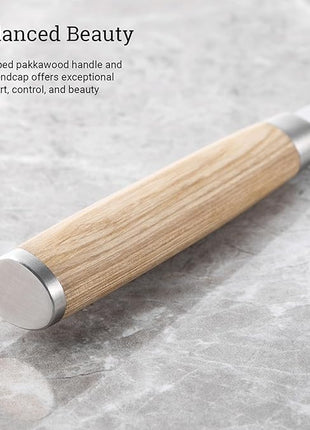 Shun Classic Blonde 3.5" Paring Knife, Handcrafted Japanese Vegetable & Fruit Knife, VG-MAX Core with Damascus Stainless Steel Cladding, Pakkawood Handle, Small Tool for Peeling, Coring & Cutting