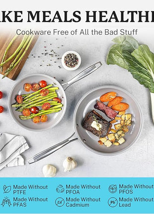 Gotham Steel 20 Piece Pots and Pans Set Nonstick Cookware Set, Pot and Pan Set, Kitchen Cookware Sets, Ceramic Cookware Set, Ceramic Pots and Pans Set, Pot Set, Dishwasher Safe, Aqua Blue