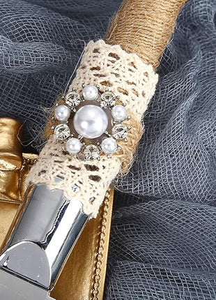 TANG SONG Set of 2 Rustic Wedding Cake Knife and Serving Set Wedding Cake Knife Serveing, Rustic Wedding Cake Knife Set for Parties Weddings Anniversaries