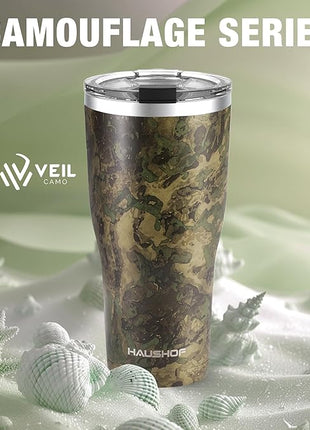 HAUSHOF 20 oz Tumbler, Stainless Steel Vacuum Coffee Tumbler, Durable Insulated Tumbler Cups for Hot and Cold Drinks, Portable Water Tumbler with Lid for Office, Camping, Sports