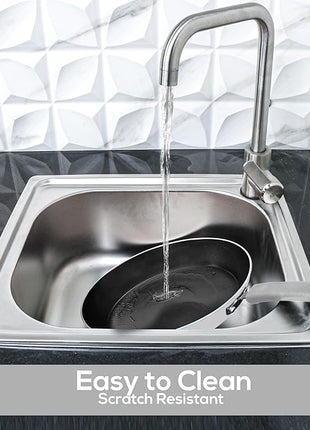 Utopia Kitchen Nonstick Cookware 3 Piece Set, Non-Stick Frying Pans with Induction Bottom, 8, 9.5 & 11 Inches Frying Pans with Bakelite Handles, PFOA Free, Silver & Black