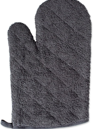 DII Basic Terry Collection 100% Cotton Quilted, Oven Mitt, Mineral Gray, 2 Piece