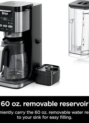 Ninja | Drip Coffee Maker | DualBrew Pro Hot & Iced Coffee Machine | Use with K-Cup Coffee Pods | 3 Brew Styles (Classic, Rich, & Iced) | 60oz Removable Reservoir & Dishwasher Safe | Black | CFP101