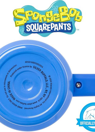 Silver Buffalo SpongeBob SquarePants “Imaginaaation!” Stainless Steel Tumbler with Handle, Fits in Standard Cup Holder, 40 Ounces