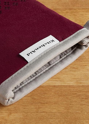 KitchenAid Asteroid Oven Mitt Set, 7"x12.5", Boysenberry Purple, 2 Piece