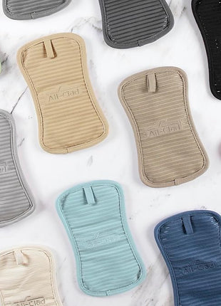 All-Clad Premium Pot Holder & Hot Pad: Heat Resistant to 500 Degrees - 100% Cotton, 10"x6.25" Hot Pad for Kitchen and Barbeque, 4-Pack, Cappuccino