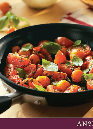 Anolon Advanced Home Hard Anodized Nonstick Frying Pan, 8.5 Inch – Small Non Stick Egg Pan, Durable Nonstick Skillet - Onyx