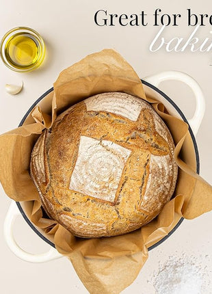 Nuovva Enamelled Cast Iron Dutch Oven Pot with Lid – 6.4 Quart Non Stick Casserole Pot – Heavy Duty & Oven Safe up to 500° F for Bread Baking, Braising, Stews, Roasting – 28cm Cream