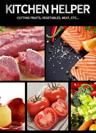 Ceramic Knife Set with Sheaths - Black 5 Piece Kitchen Set: 6" Chef, 5" Utility, 4" Fruit, 3" Paring Knife, One Peeler