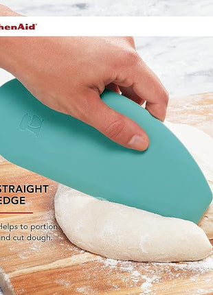 KitchenAid Gourmet Bowl Scraper, Set of 2, Aqua Sky and Storm Grey