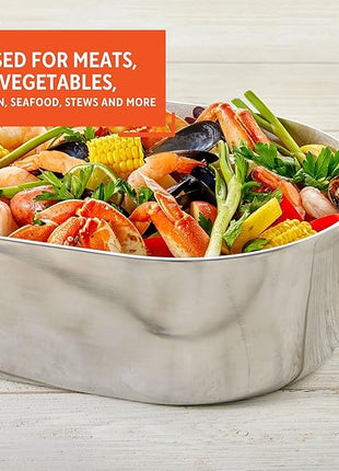 IMUSA 13in Cajun Cast Aluminum Oval Roaster with Lid, Durable Baking and Roasting Pan for Chicken, Meats, and Traditional Cooking