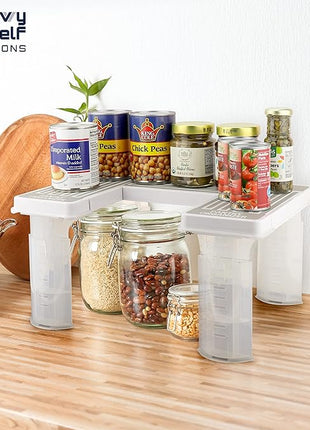 Savvy Shelf Adjustable Pantry & Can Storage Organizer - Kitchen Cabinet - Pantry Organization & Storage Can Organizer for Cupboard