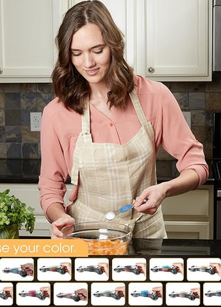 Spring Chef Stainless Steel Magnetic Measuring Spoons Set of 8 with Leveler, Dual Sided Metal Teaspoon & Tablespoon Measuring Spoons, Nesting Kitchen Gadgets for Baking & Cooking - Winter Frost